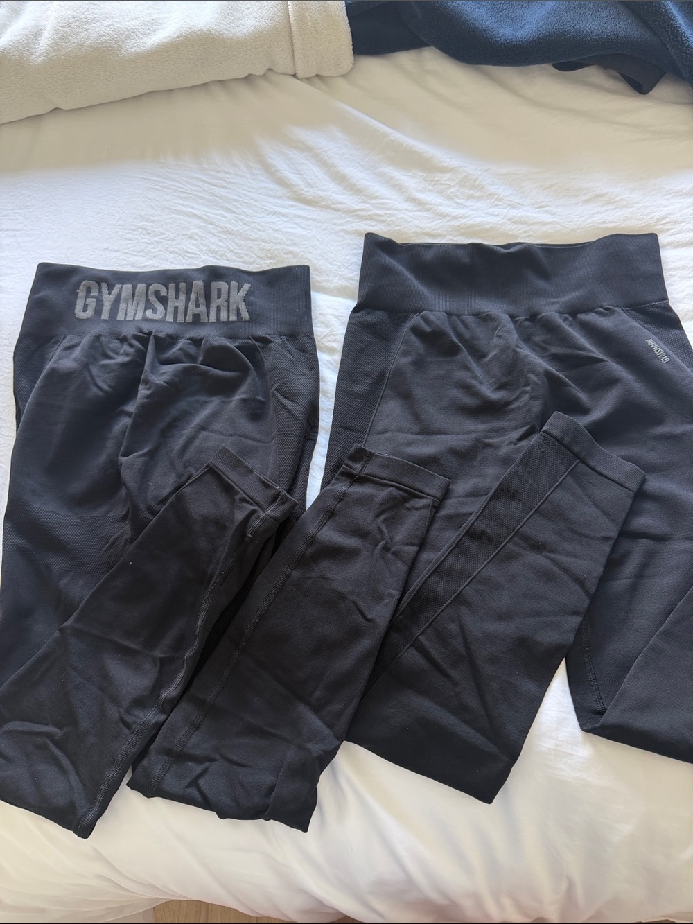 2 pairs Gymshark Black Seamless High-Waist Leggings